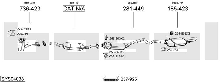 Bosal SYS04038 Abgasanlage SYS04038: Kaufen Sie zu einem guten Preis in Polen bei 2407.PL!