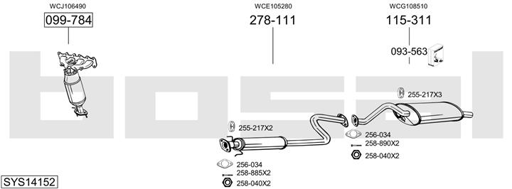 Bosal SYS14152 Abgasanlage SYS14152: Kaufen Sie zu einem guten Preis in Polen bei 2407.PL!