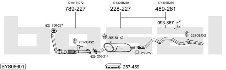 Bosal SYS06601 Exhaust system SYS06601: Buy near me in Poland at 2407.PL - Good price!