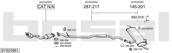 Bosal SYS03961 Exhaust system SYS03961: Buy near me in Poland at 2407.PL - Good price!