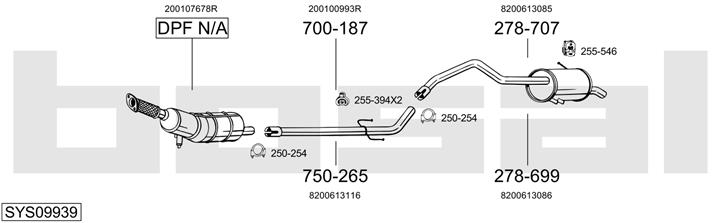 Bosal SYS09939 Abgasanlage SYS09939: Kaufen Sie zu einem guten Preis in Polen bei 2407.PL!