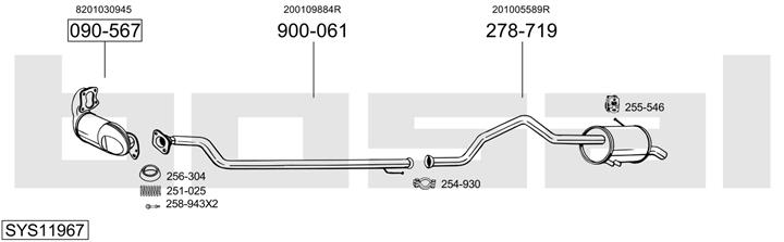 Bosal SYS11967 Abgasanlage SYS11967: Bestellen Sie in Polen zu einem guten Preis bei 2407.PL!