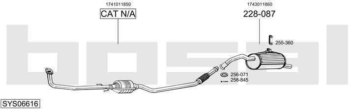 Bosal SYS06616 Exhaust system SYS06616: Buy near me in Poland at 2407.PL - Good price!