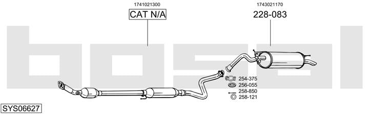 Bosal SYS06627 Układ wydechowy SYS06627: Dobra cena w Polsce na 2407.PL - Kup Teraz!