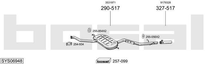Bosal SYS06948 Exhaust system SYS06948: Buy near me in Poland at 2407.PL - Good price!