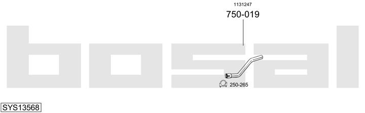 Bosal SYS13568 Abgasanlage SYS13568: Kaufen Sie zu einem guten Preis in Polen bei 2407.PL!