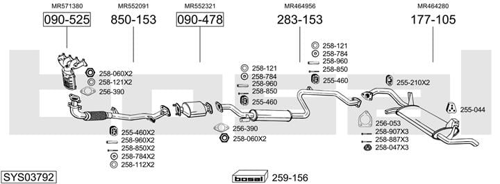 Bosal SYS03792 Układ wydechowy SYS03792: Dobra cena w Polsce na 2407.PL - Kup Teraz!