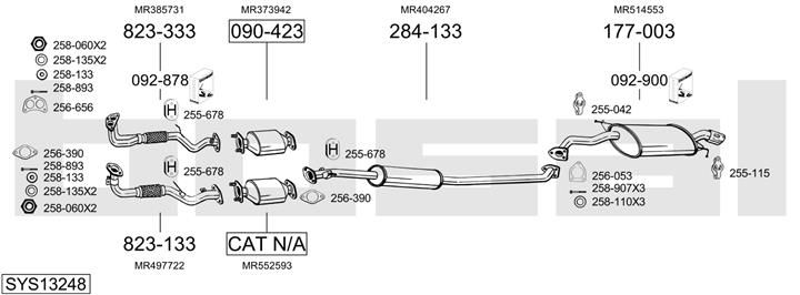 Bosal SYS13248 Exhaust system SYS13248: Buy near me in Poland at 2407.PL - Good price!