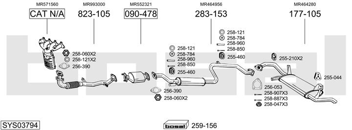 Bosal SYS03794 Układ wydechowy SYS03794: Dobra cena w Polsce na 2407.PL - Kup Teraz!