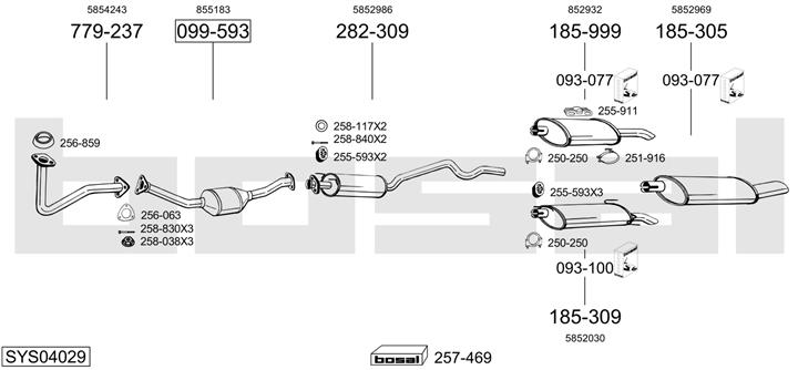 Bosal SYS04029 Układ wydechowy SYS04029: Dobra cena w Polsce na 2407.PL - Kup Teraz!