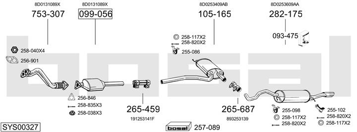 Bosal SYS00327 Exhaust system SYS00327: Buy near me in Poland at 2407.PL - Good price!