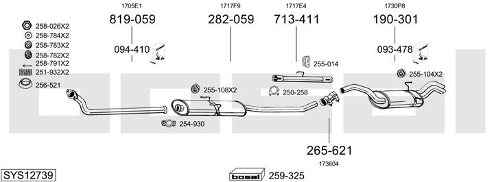 Bosal SYS12739 Exhaust system SYS12739: Buy near me in Poland at 2407.PL - Good price!