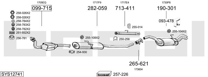 Bosal SYS12741 Exhaust system SYS12741: Buy near me in Poland at 2407.PL - Good price!