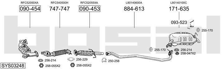 Bosal SYS03248 Система выпуска отработаных газов SYS03248: Купить в Польше - Отличная цена на 2407.PL!