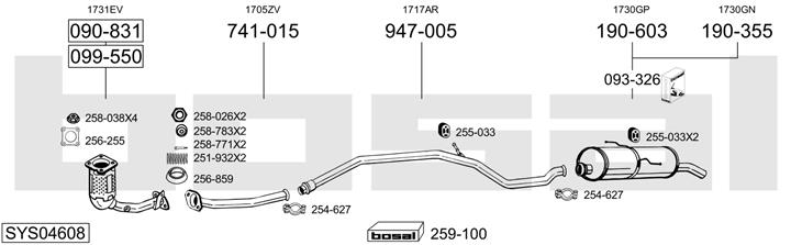 Bosal SYS04608 Abgasanlage SYS04608: Kaufen Sie zu einem guten Preis in Polen bei 2407.PL!