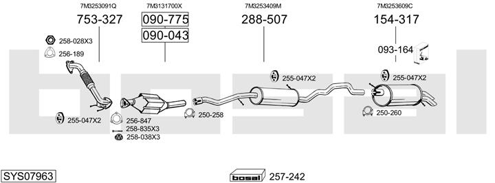 Bosal SYS07963 Exhaust system SYS07963: Buy near me in Poland at 2407.PL - Good price!