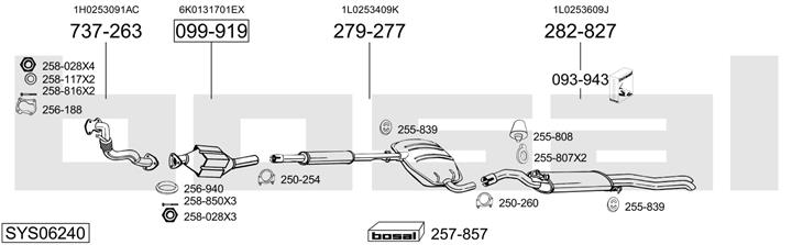 Bosal SYS06240 Abgasanlage SYS06240: Kaufen Sie zu einem guten Preis in Polen bei 2407.PL!