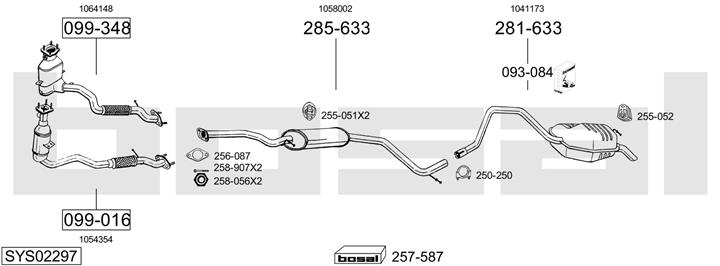 Bosal SYS02297 Exhaust system SYS02297: Buy near me in Poland at 2407.PL - Good price!
