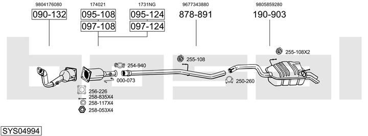 Bosal SYS04994 Exhaust system SYS04994: Buy near me in Poland at 2407.PL - Good price!