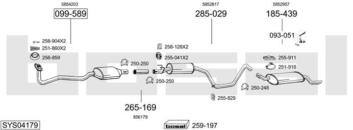 Bosal SYS04179 Układ wydechowy SYS04179: Atrakcyjna cena w Polsce na 2407.PL - Zamów teraz!