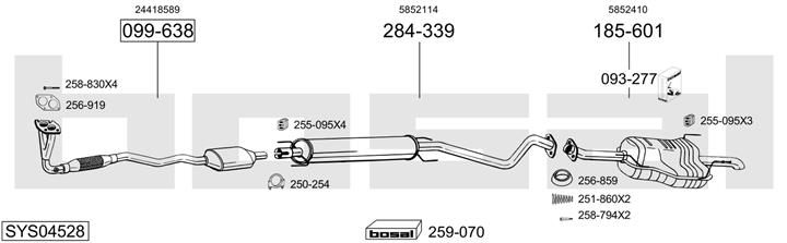 Bosal SYS04528 Układ wydechowy SYS04528: Dobra cena w Polsce na 2407.PL - Kup Teraz!