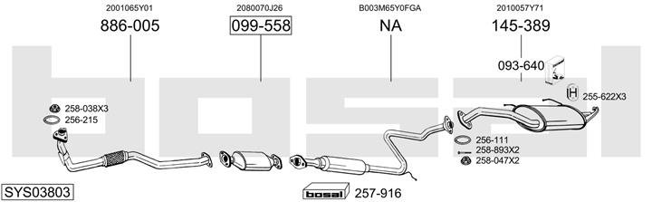 Bosal SYS03803 Exhaust system SYS03803: Buy near me in Poland at 2407.PL - Good price!