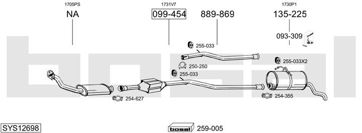 Bosal SYS12698 Układ wydechowy SYS12698: Dobra cena w Polsce na 2407.PL - Kup Teraz!