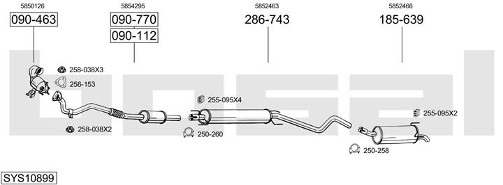 Bosal SYS10899 Exhaust system SYS10899: Buy near me in Poland at 2407.PL - Good price!