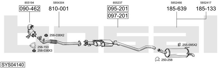 Bosal SYS04140 Exhaust system SYS04140: Buy near me in Poland at 2407.PL - Good price!