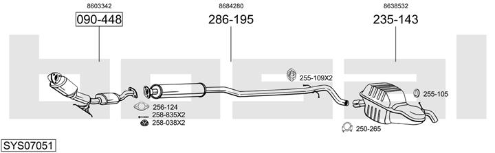 Bosal SYS07051 Abgasanlage SYS07051: Kaufen Sie zu einem guten Preis in Polen bei 2407.PL!