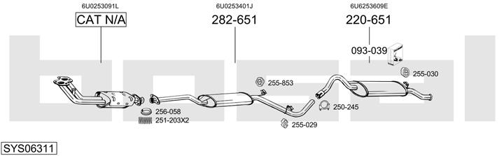 Bosal SYS06311 Abgasanlage SYS06311: Kaufen Sie zu einem guten Preis in Polen bei 2407.PL!