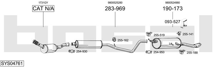 Bosal SYS04761 Abgasanlage SYS04761: Bestellen Sie in Polen zu einem guten Preis bei 2407.PL!