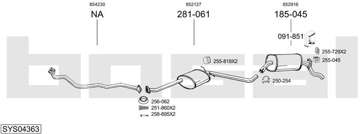 Bosal SYS04363 Exhaust system SYS04363: Buy near me in Poland at 2407.PL - Good price!