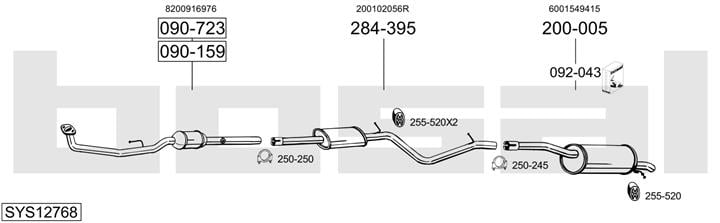 Bosal SYS12768 Exhaust system SYS12768: Buy near me in Poland at 2407.PL - Good price!