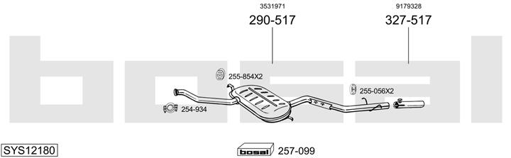 Bosal SYS12180 Exhaust system SYS12180: Buy near me in Poland at 2407.PL - Good price!