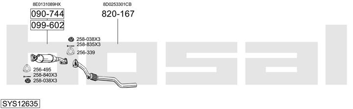 Bosal SYS12635 Система выпуска отработаных газов SYS12635: Отличная цена - Купить в Польше на 2407.PL!