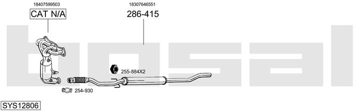 Bosal SYS12806 Układ wydechowy SYS12806: Dobra cena w Polsce na 2407.PL - Kup Teraz!