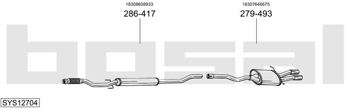 Bosal SYS12704 Exhaust system SYS12704: Buy near me at 2407.PL in Poland at an Affordable price!