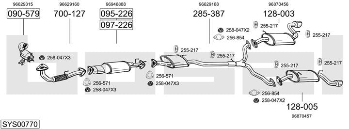 Bosal SYS00770 Exhaust system SYS00770: Buy near me in Poland at 2407.PL - Good price!