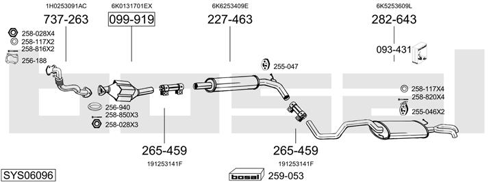 Bosal SYS06096 Exhaust system SYS06096: Buy near me in Poland at 2407.PL - Good price!