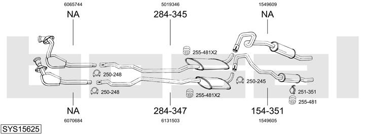 Bosal SYS15625 Exhaust system SYS15625: Buy near me at 2407.PL in Poland at an Affordable price!