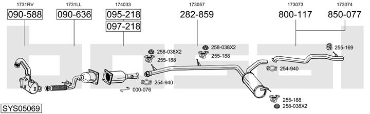 Bosal SYS05069 Abgasanlage SYS05069: Kaufen Sie zu einem guten Preis in Polen bei 2407.PL!