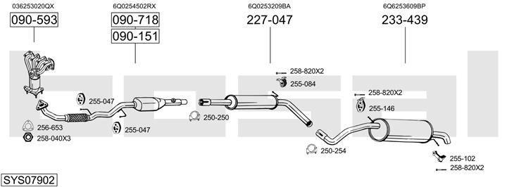 Bosal SYS07902 Система випуску відпрацьованих газів SYS07902: Приваблива ціна - Купити у Польщі на 2407.PL!