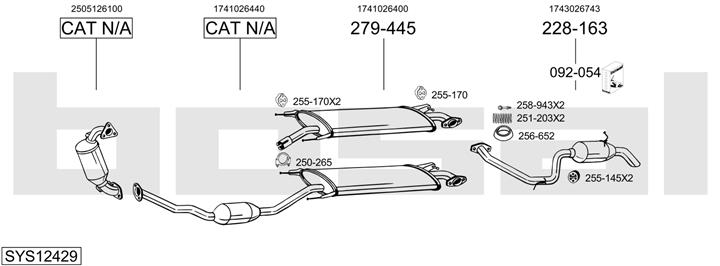 Bosal SYS12429 Exhaust system SYS12429: Buy near me in Poland at 2407.PL - Good price!
