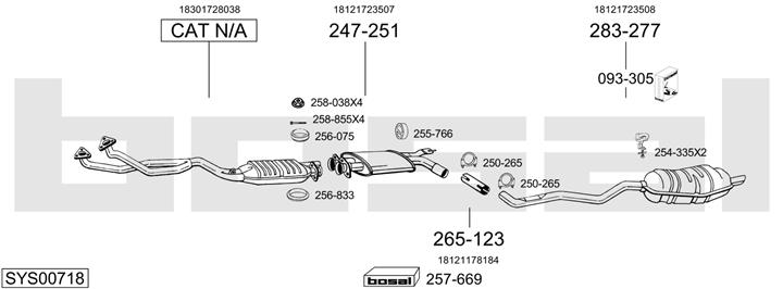 Bosal SYS00718 Exhaust system SYS00718: Buy near me in Poland at 2407.PL - Good price!