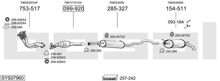 Bosal SYS07960 Exhaust system SYS07960: Buy near me in Poland at 2407.PL - Good price!