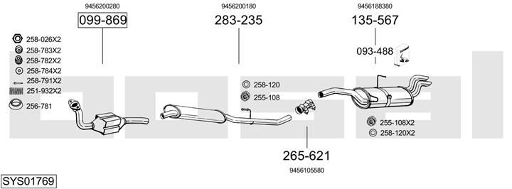 Bosal SYS01769 Exhaust system SYS01769: Buy near me in Poland at 2407.PL - Good price!