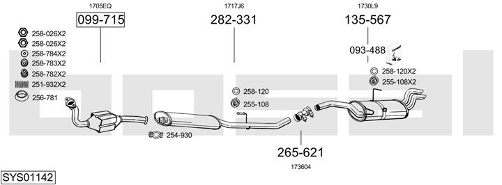 Bosal SYS01142 Exhaust system SYS01142: Buy near me in Poland at 2407.PL - Good price!