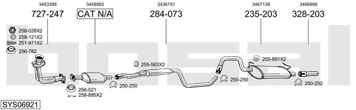 Bosal SYS06921 Exhaust system SYS06921: Buy near me in Poland at 2407.PL - Good price!