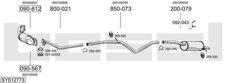 Bosal SYS12773 Exhaust system SYS12773: Buy near me in Poland at 2407.PL - Good price!